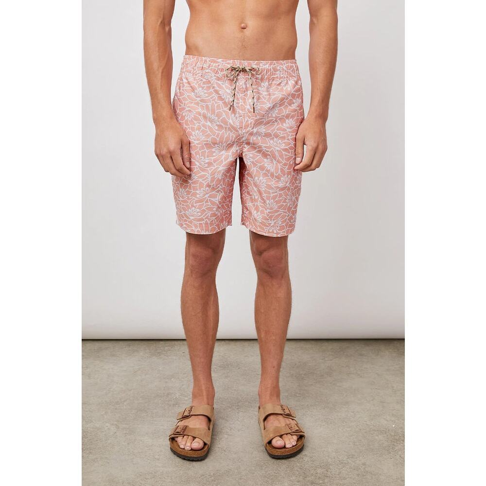 Rails Kian Swim Shorts Men’s‎ Large Pink White Preppy Coastal Summer Vacation